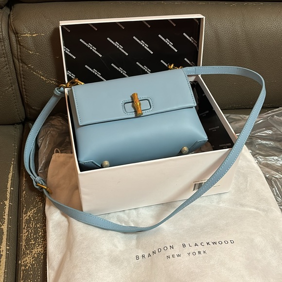 Brandon Blackwood Bowen Bag- Blue Leather - Picture 2 of 8